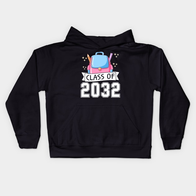 Class of 2032 Grow With Me Gift For Kindergarten Future Graduates Kids Hoodie by BadDesignCo